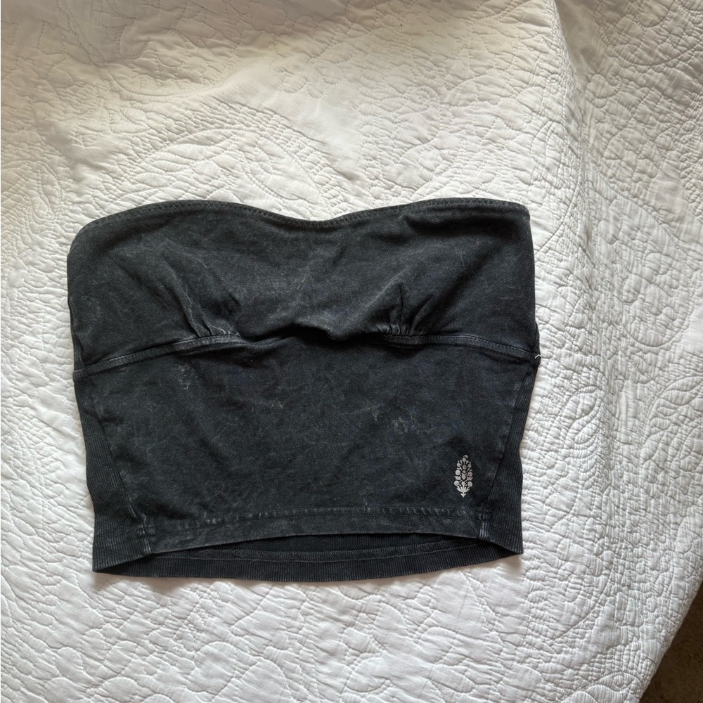 Free People Black Crop Top